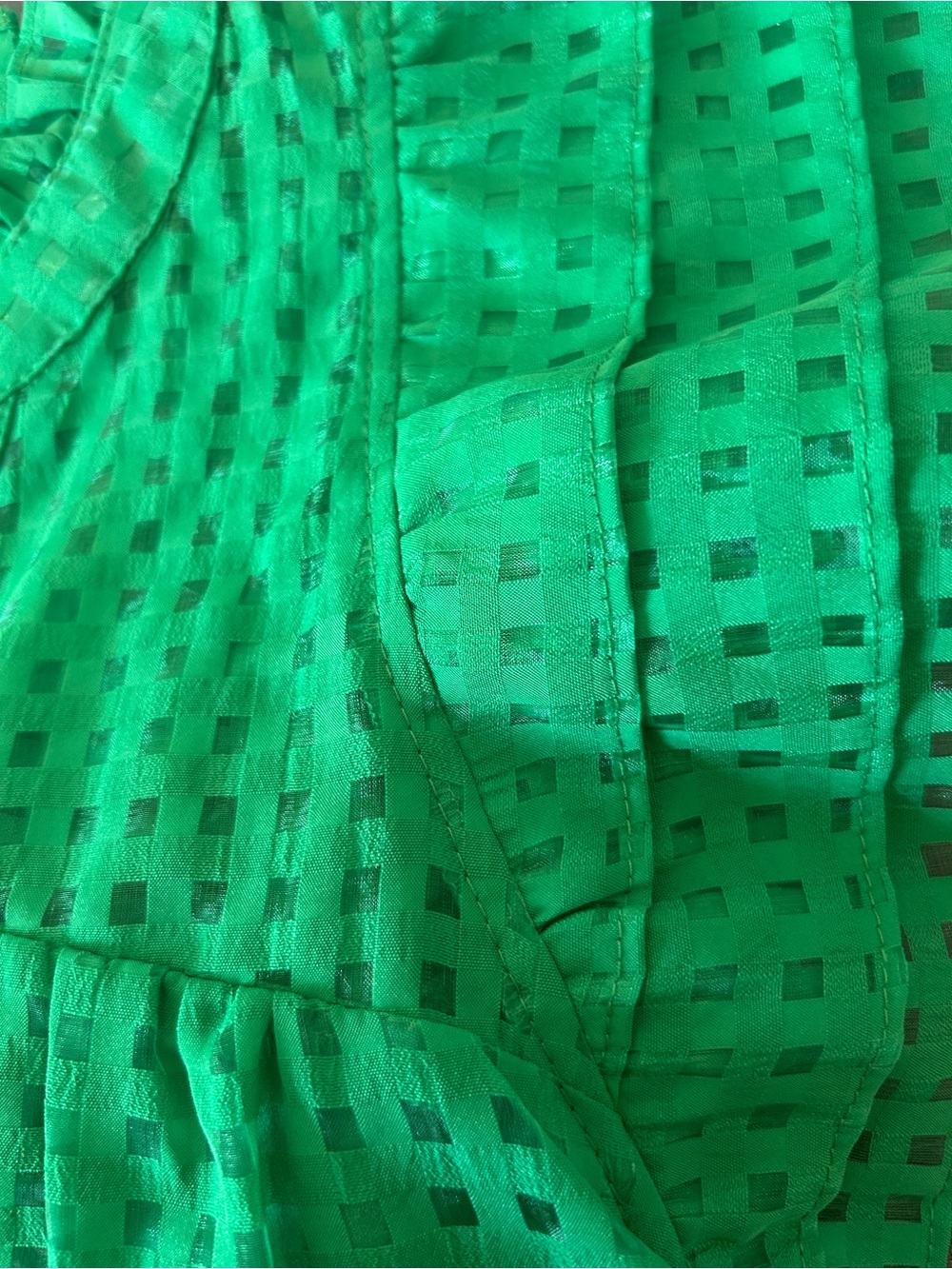 entro Green Eyelet Flutter Sleeve Blouse - Picture 6 of 7